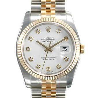 ROLEX ロレックス レプリカ パーペチュアル デイトジャスト 116233G ホワイト